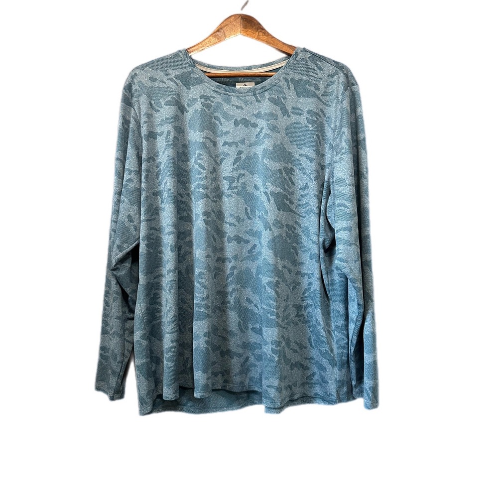 Ridgecut Toughwear Long Sleeve Top Women 2X Blue Camo Excellent Performance